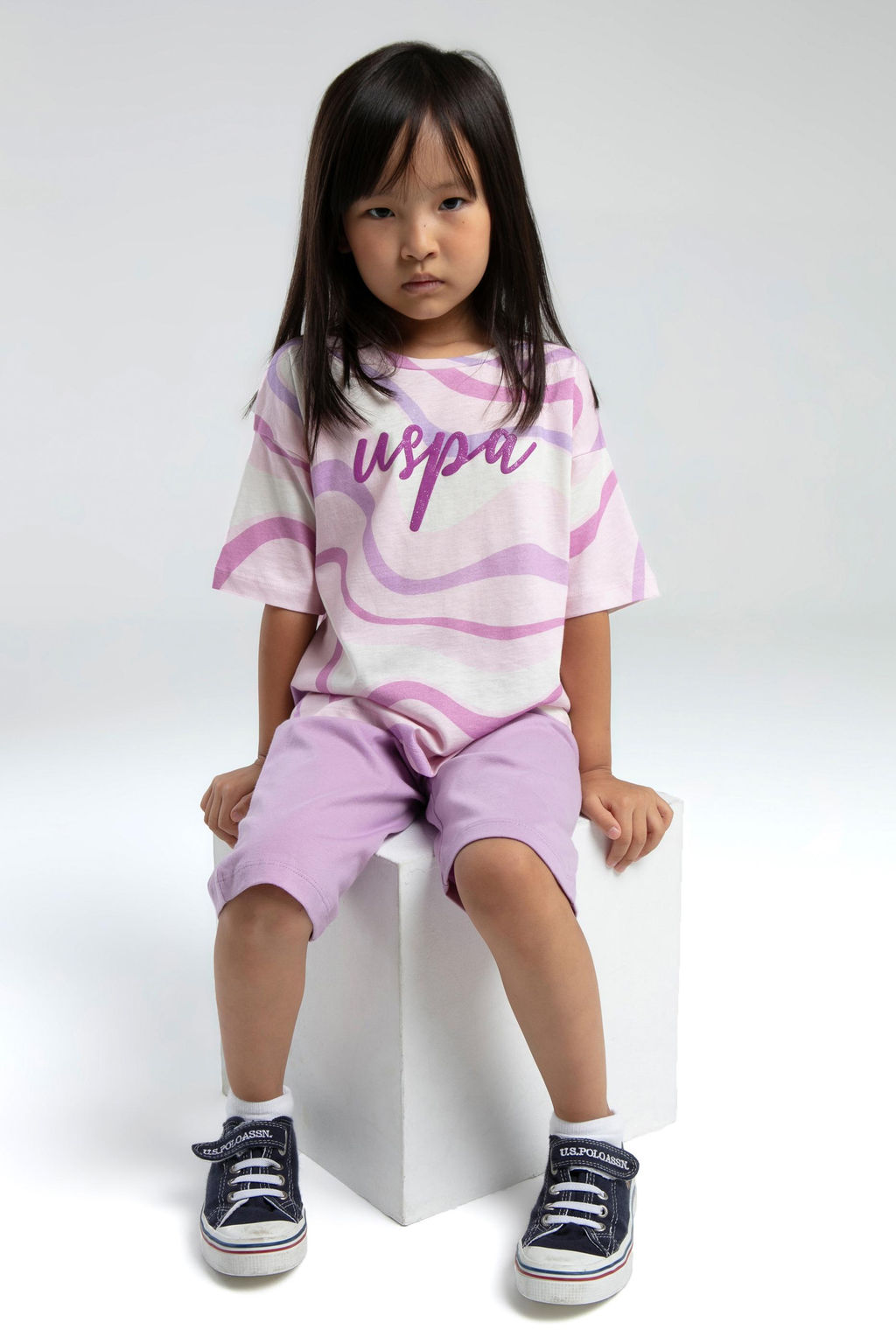 K_z _ocuk Lila Pijama Tak_m_ Sepette S_rpriz _ndirim - U.s. polo assn фото 8