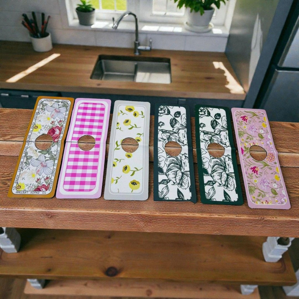 Кухонный коврик для смесителя Розовая, дождевик для кухонной раковины 38х14см