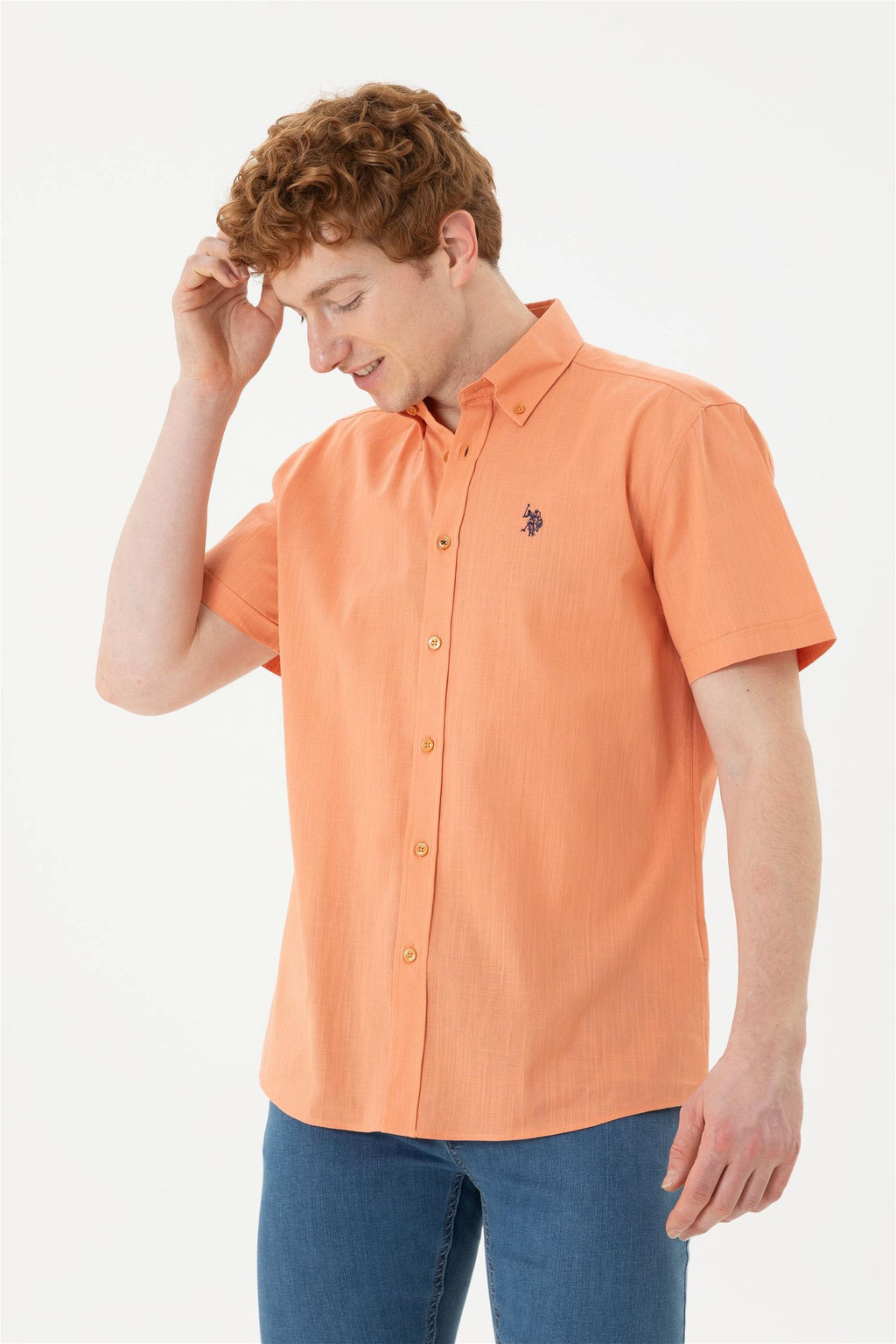 U. S. Polo Assn / Мужская рубашка с коротким рукавом в плитку