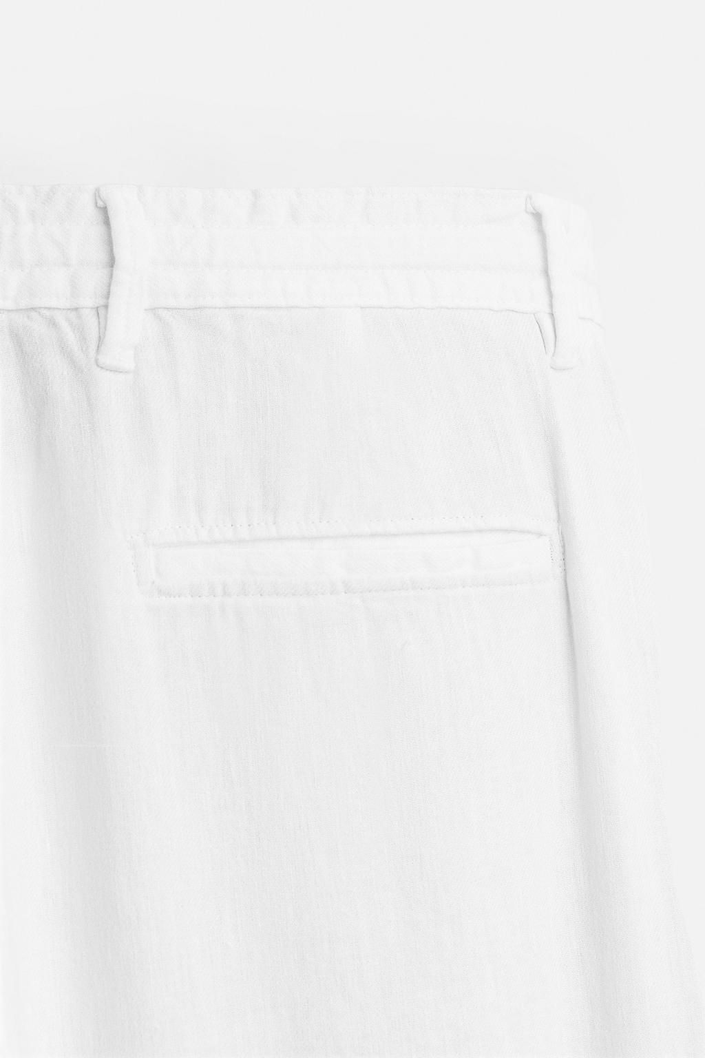 PAMUKLU KETEN PANTOLON - Zara фото 13