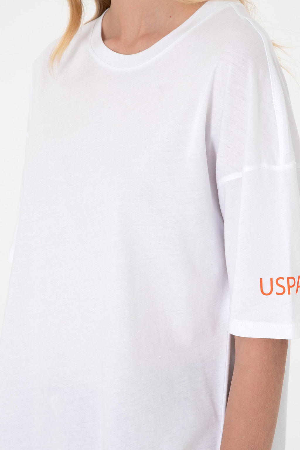 Kad_n Beyaz Oversize Bisiklet Yaka Ti__rt Sepette S_rpriz _ndirim - U.s. polo assn фото 7