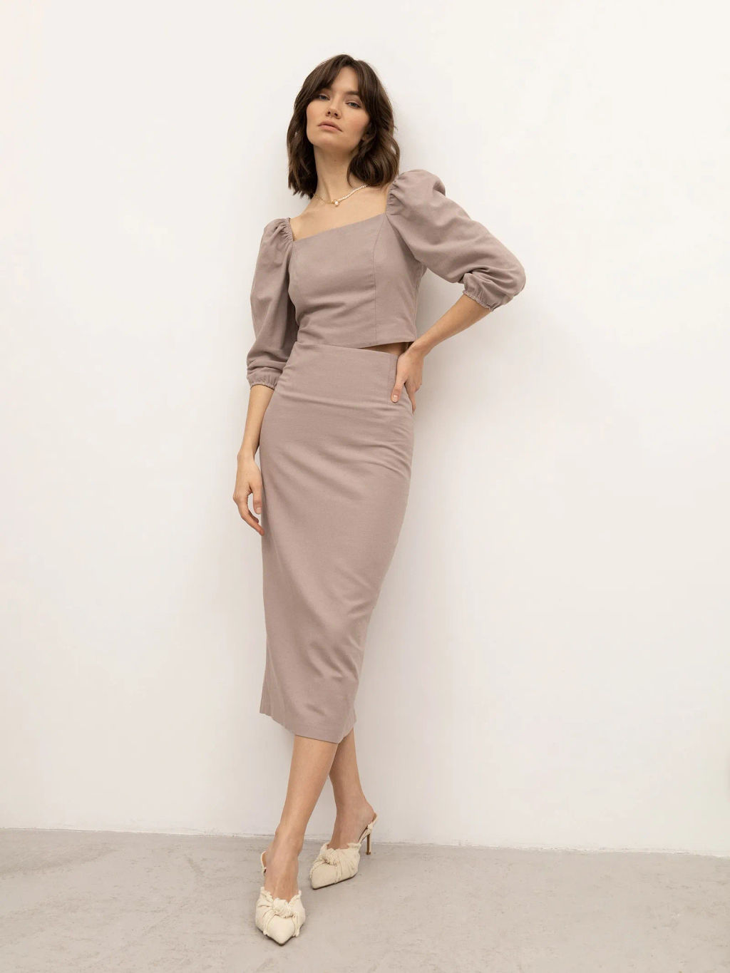 Блузка с объемными рукавами - Emka фото 3