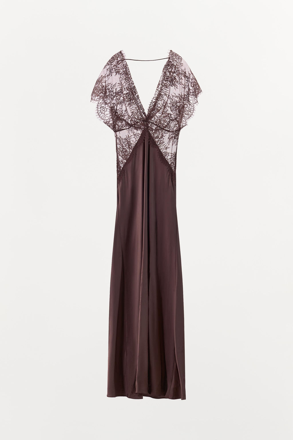 SATIN AND LACE COMBINATION DRESS