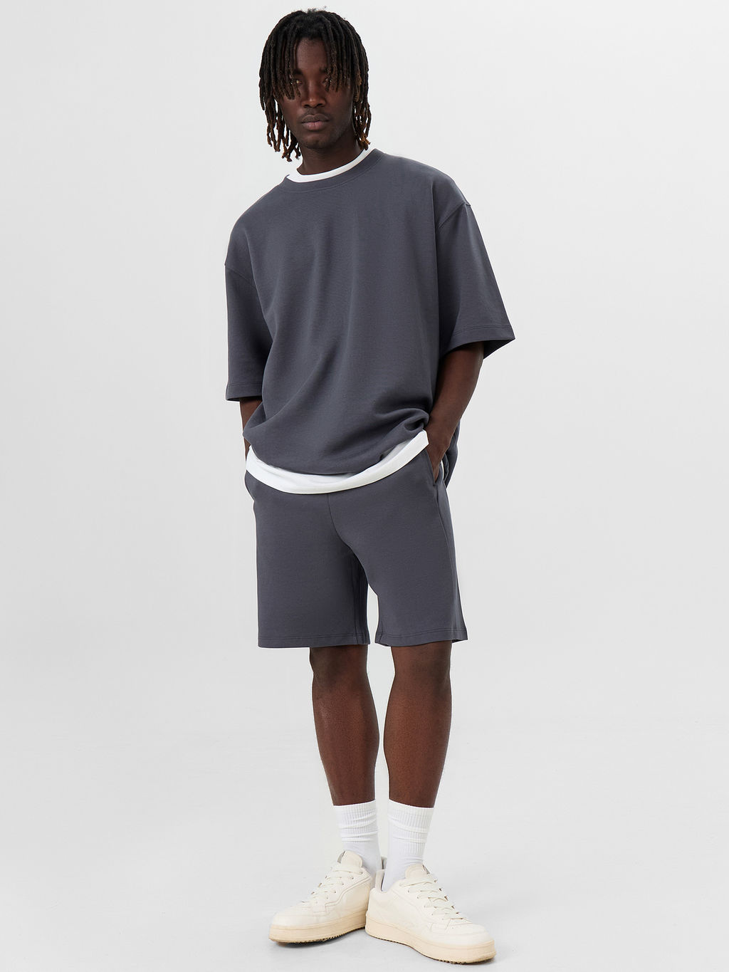 Комплект мужской серый: футболка и шорты - Mark formelle фото 7