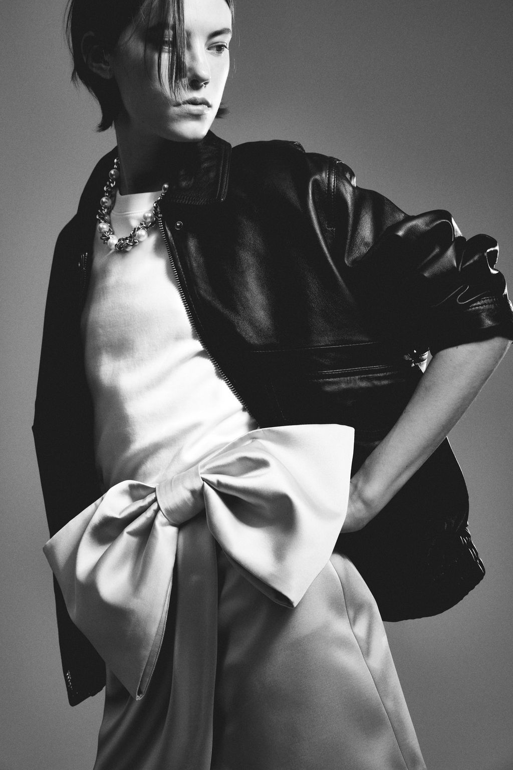 Falda de sat?n con lazo - H&m фото 6