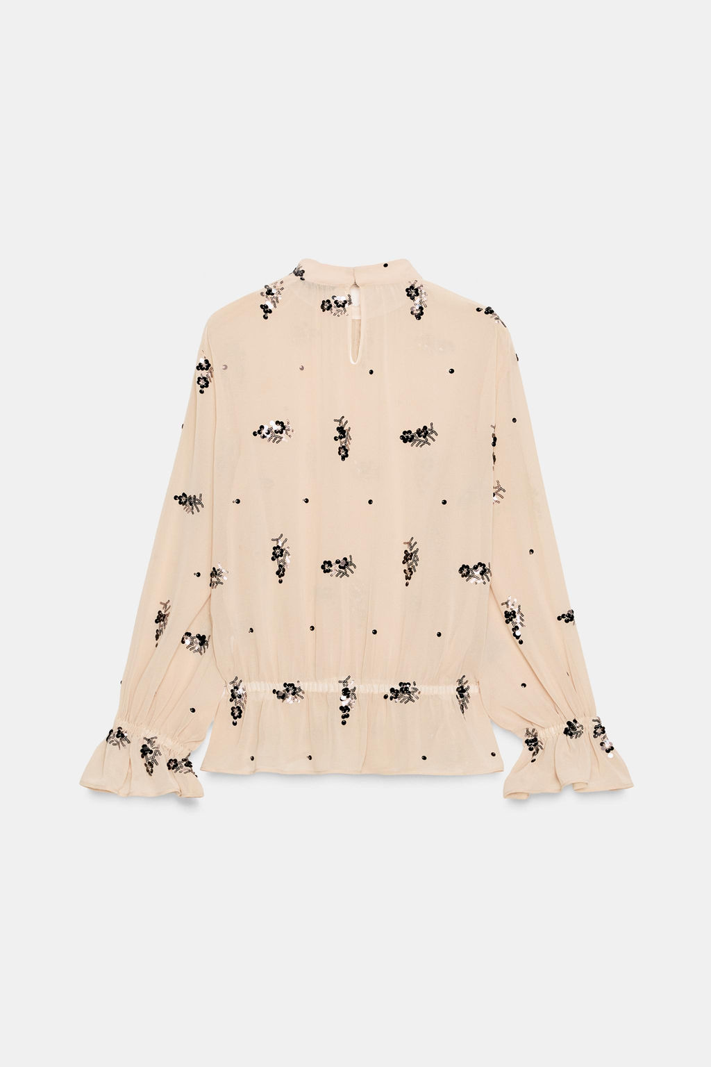 SEMI-SHEER SEQUIN BLOUSE - Zara фото 7
