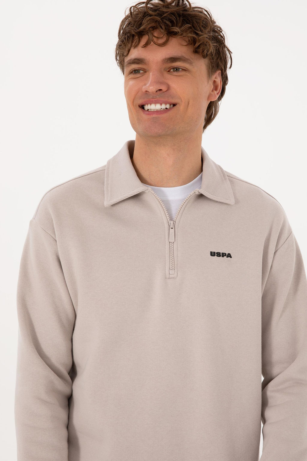 Erkek Regular Fit Yar_m Fermuarl_ Ta_ Basic Sweatshirt - U.s. polo assn фото 2