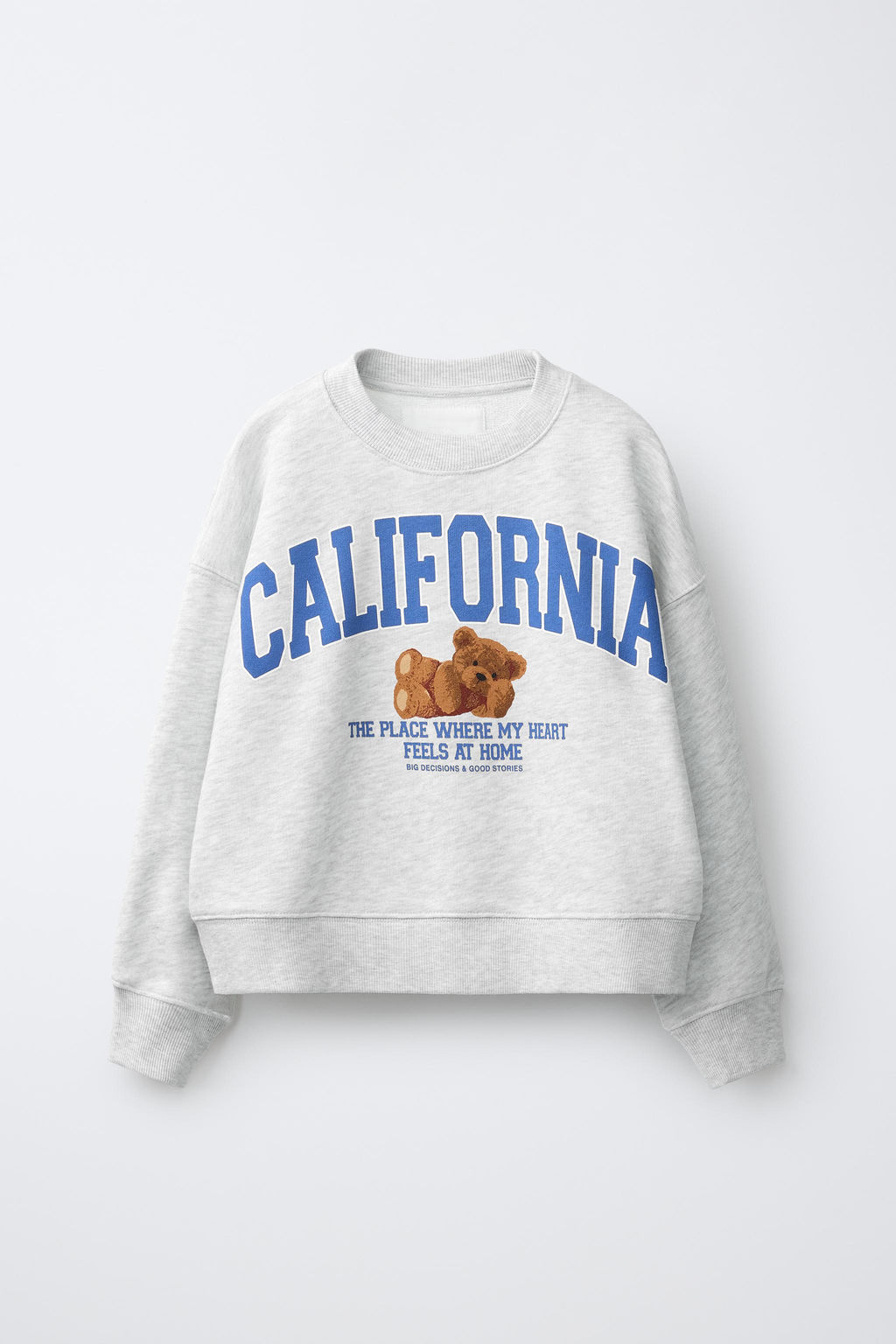 SUDADERA ESTAMPADO TEXTO Y OSO / Gris vigor? - Zara фото 3