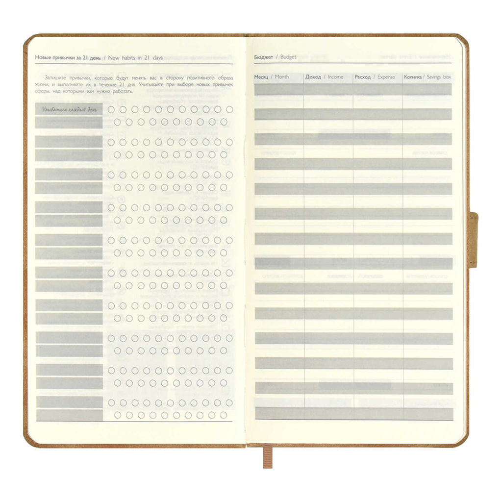 Ежедневник недатированный ESCALADA, А6+, 120 л., арт. 67293/ 20 ТИВОЛИ ГЛОСС БЕЖЕВЫЙ