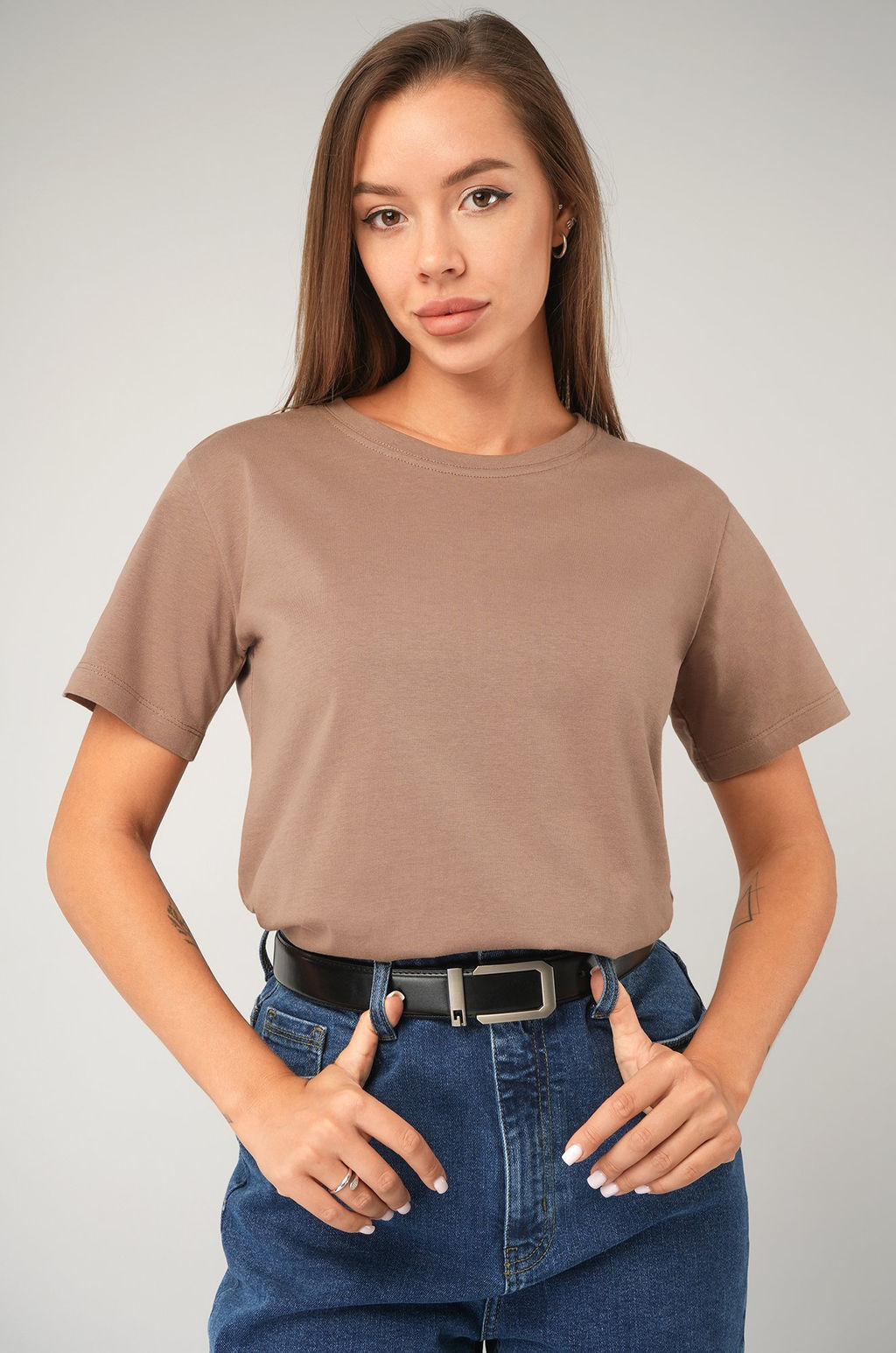 Женская базовая хлопковая футболка Happyfox