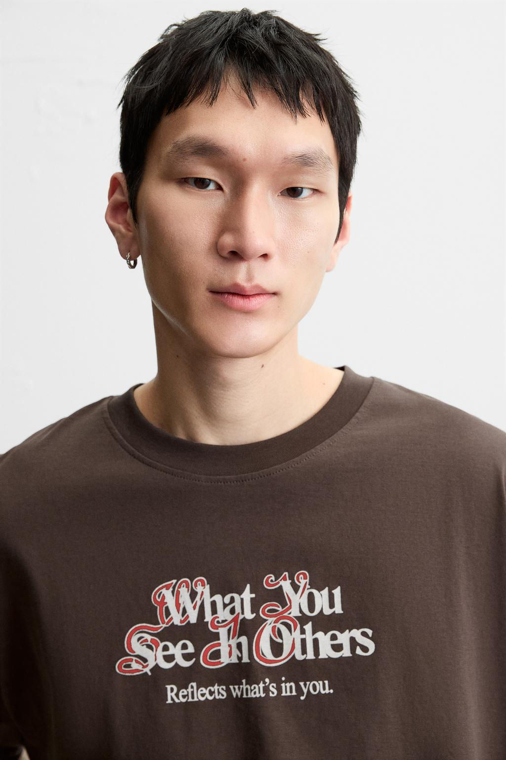 CONTRAST PRINT T-SHIRT - Zara фото 5