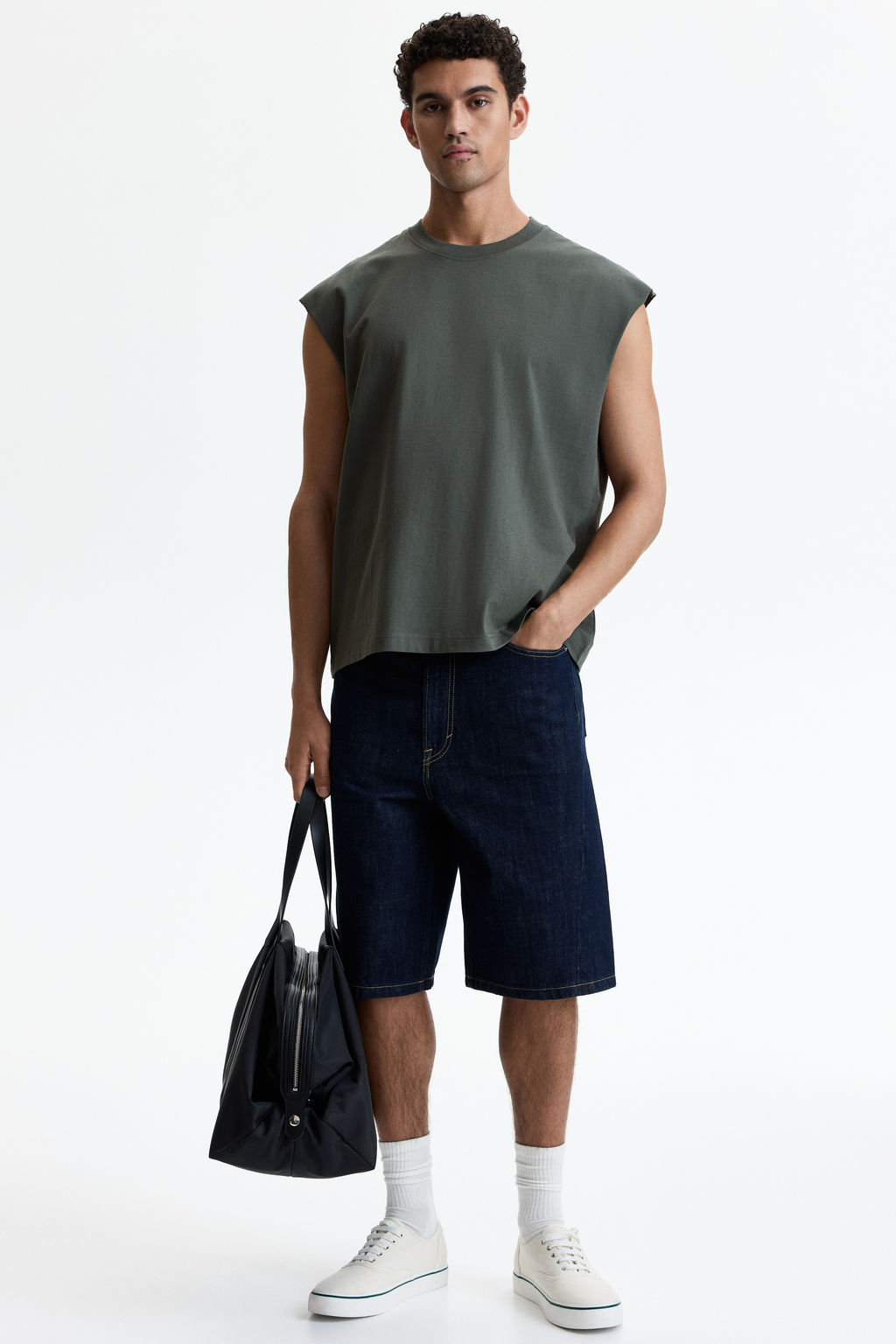 Camiseta sin mangas en algod?n Relaxed Fit - H&m фото 10
