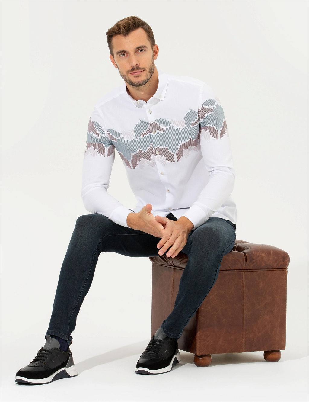Ye_il Slim Fit Uzun Kollu G_mlek