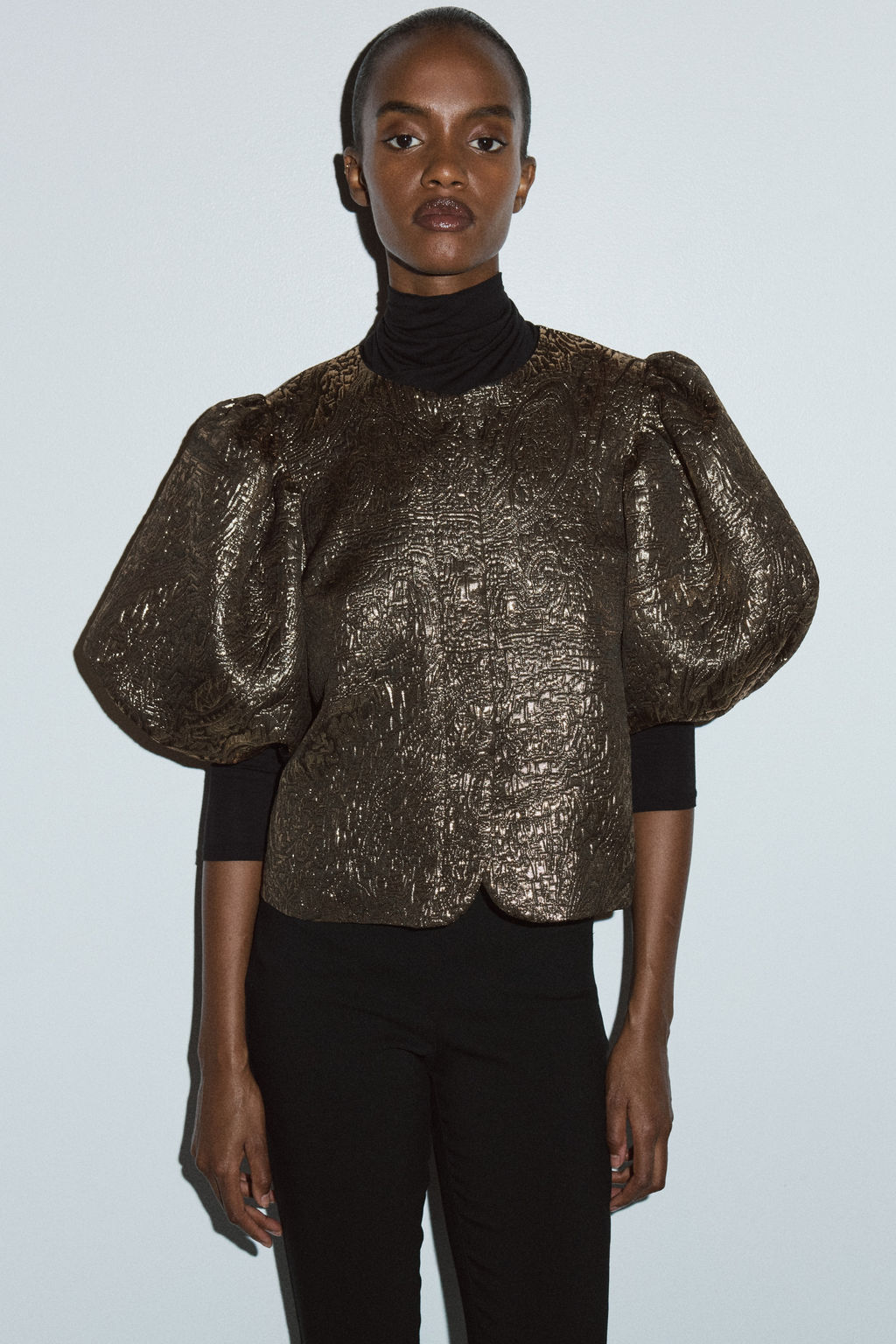 Blusa con mangas globo - H&m фото 5