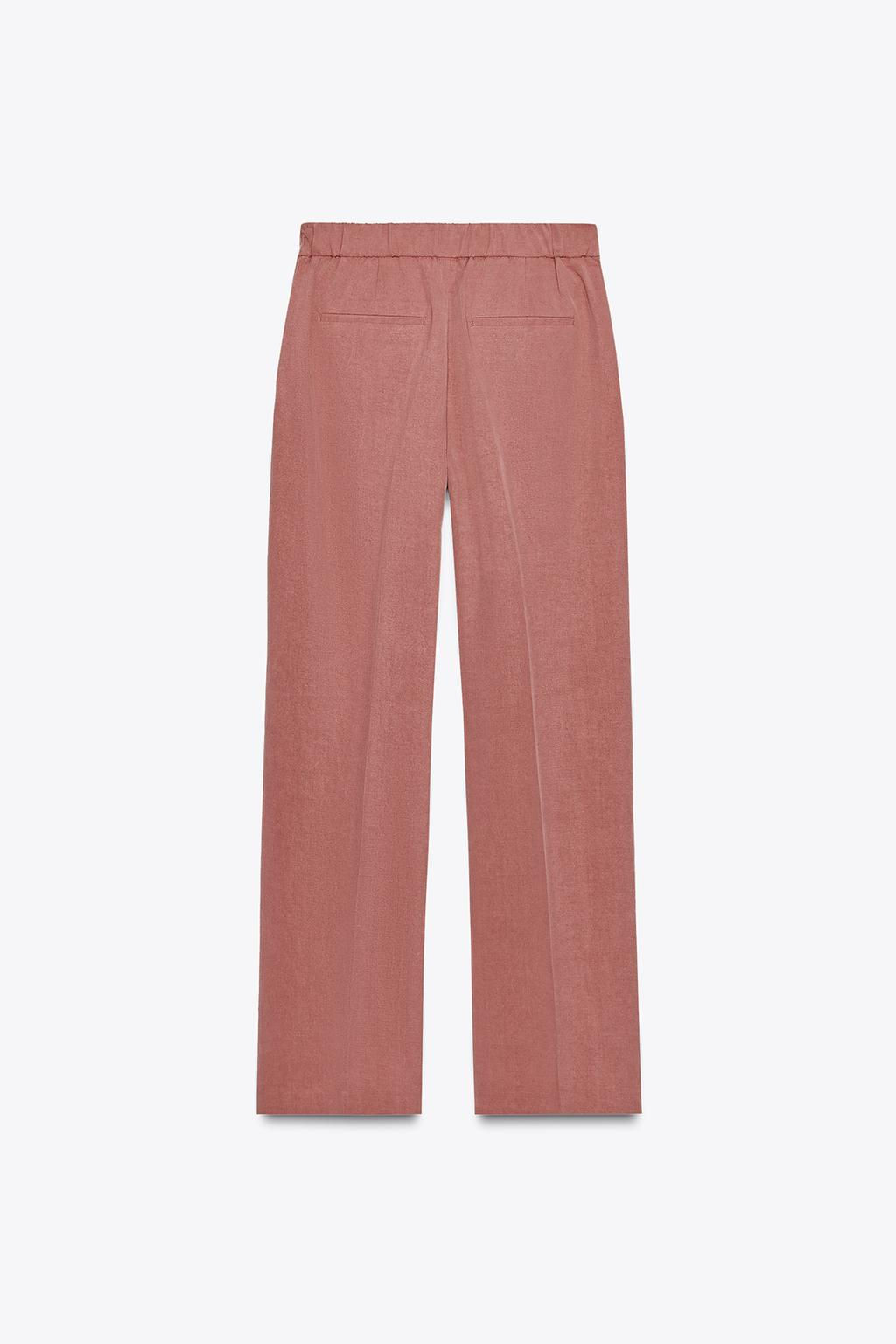 STRAIGHT-LEG TROUSERS WITH ELASTICATED WAIST - Zara фото 7