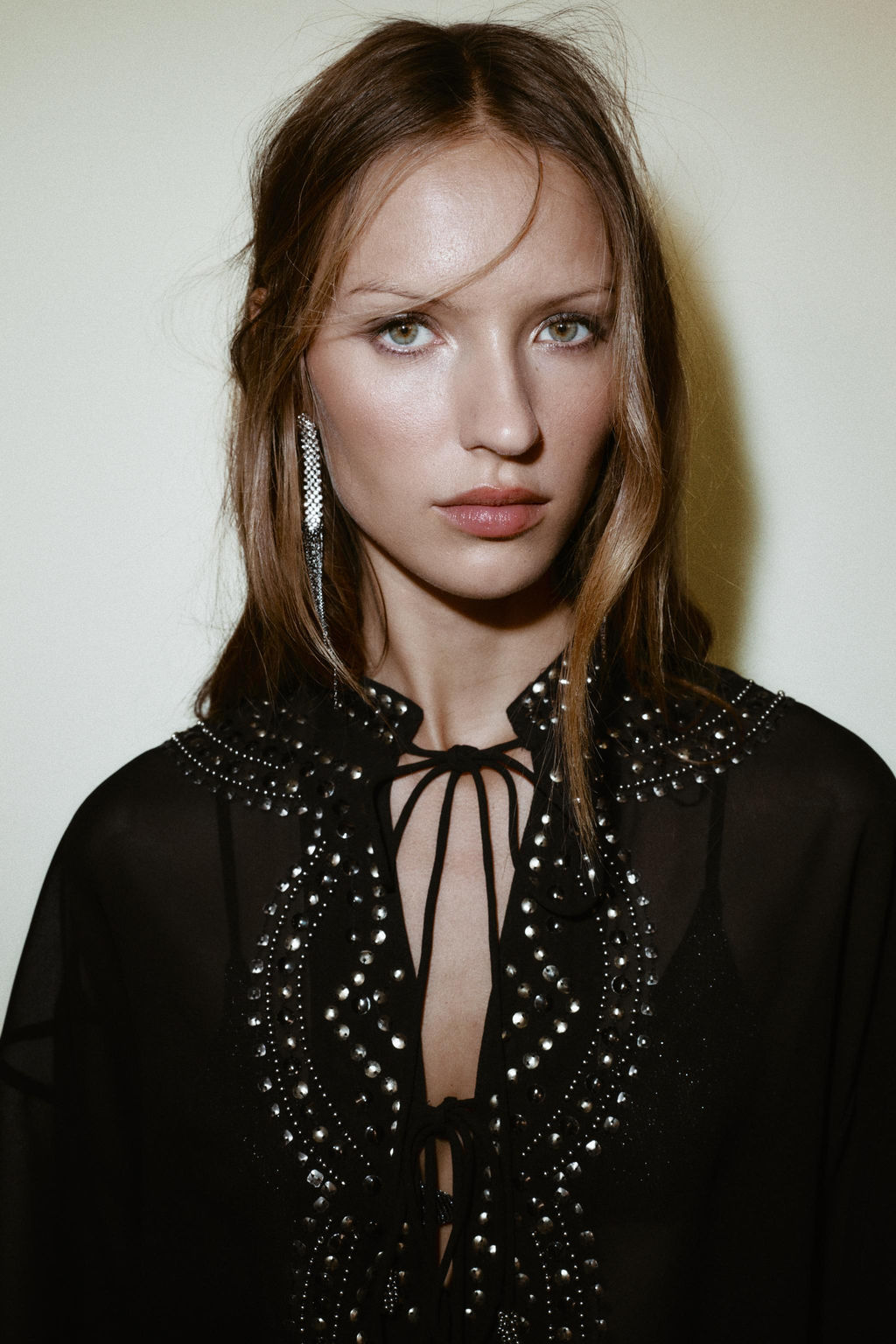 SEMI-SHEER BEADED BLOUSE - Zara фото 13