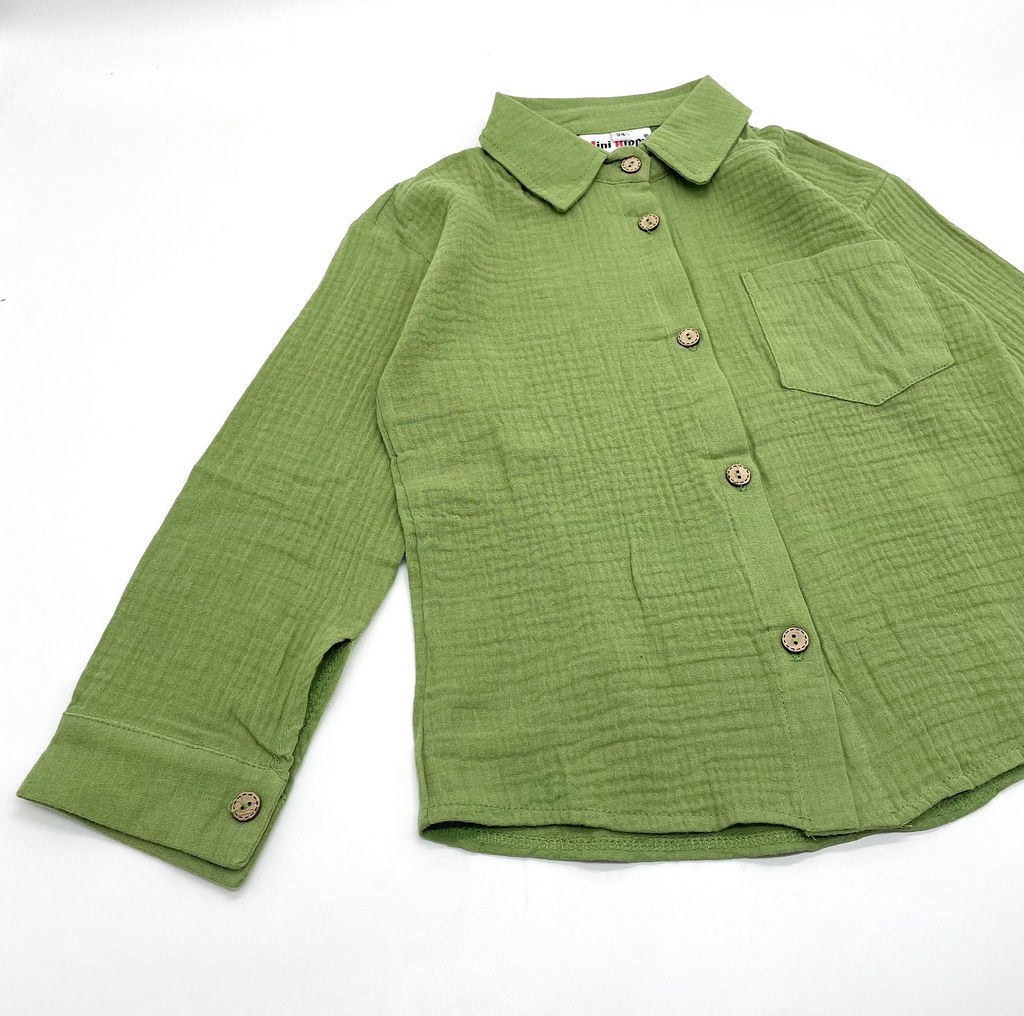 Детская рубашка из муслина GASTON, Белый - Caimano фото 23