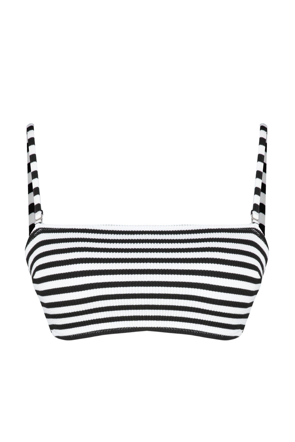 TRENDYOLMILLA Siyah-Beyaz Straplez Dokulu Hipster Bikini Ustu TBESS24BU00152  фото 6