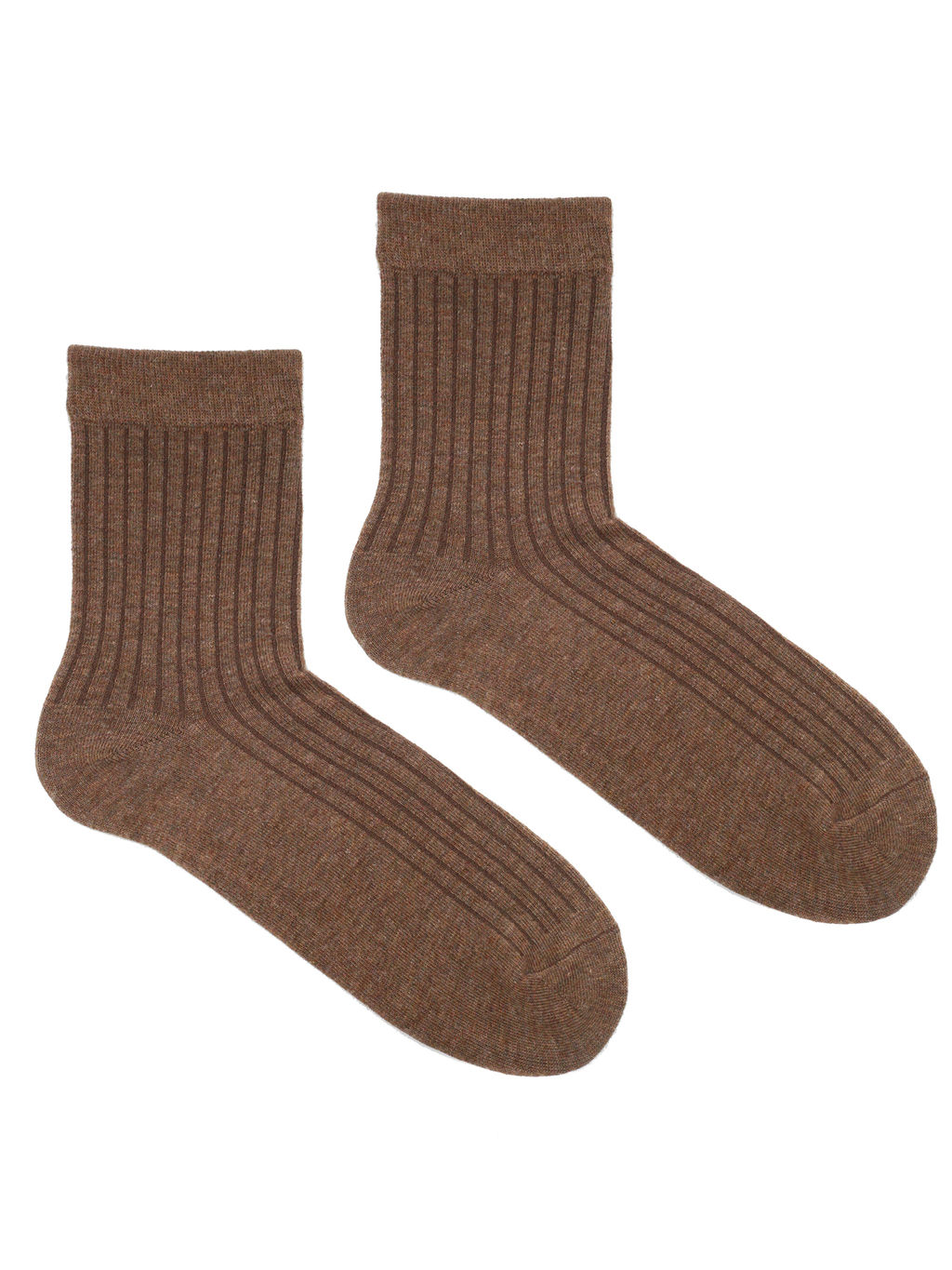 Носки р.40-45 Рельефные Коричневые - Krumpy фото 4