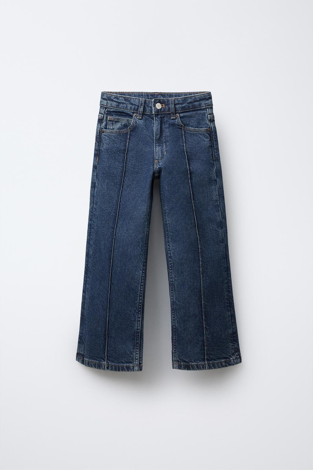 WIDE-LEG PINTUCK JEANS