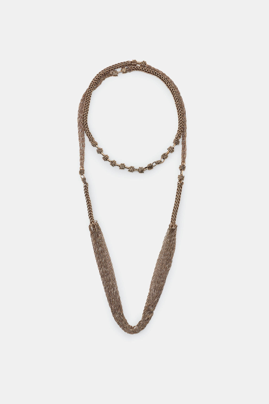 LONG DOUBLE-CHAIN NECKLACE - Zara фото 2