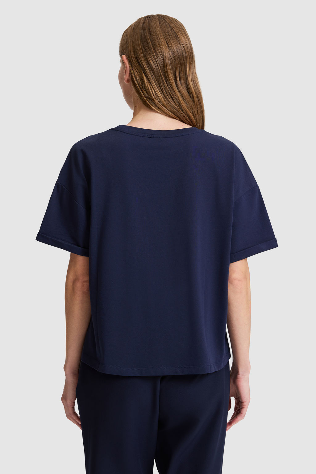 Kad_n Lacivert Bisiklet Yaka Basic Ti__rt - U.s. polo assn фото 6