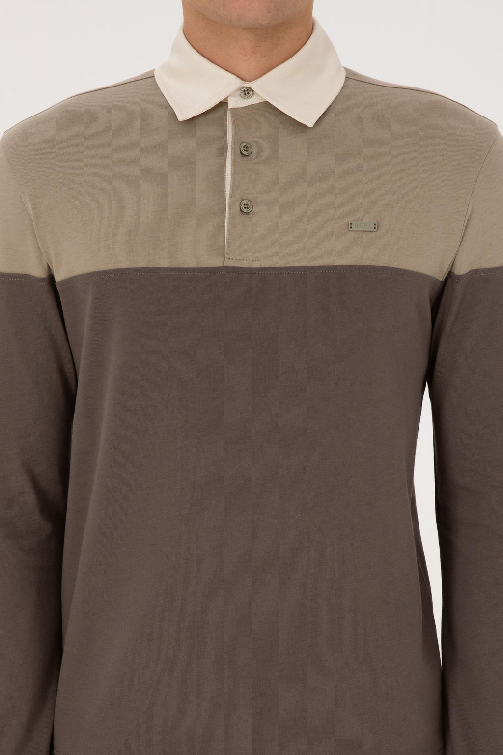 Erkek Regular Fit Polo Yaka A__k Haki Sweatshirt - U.s. polo assn фото 6