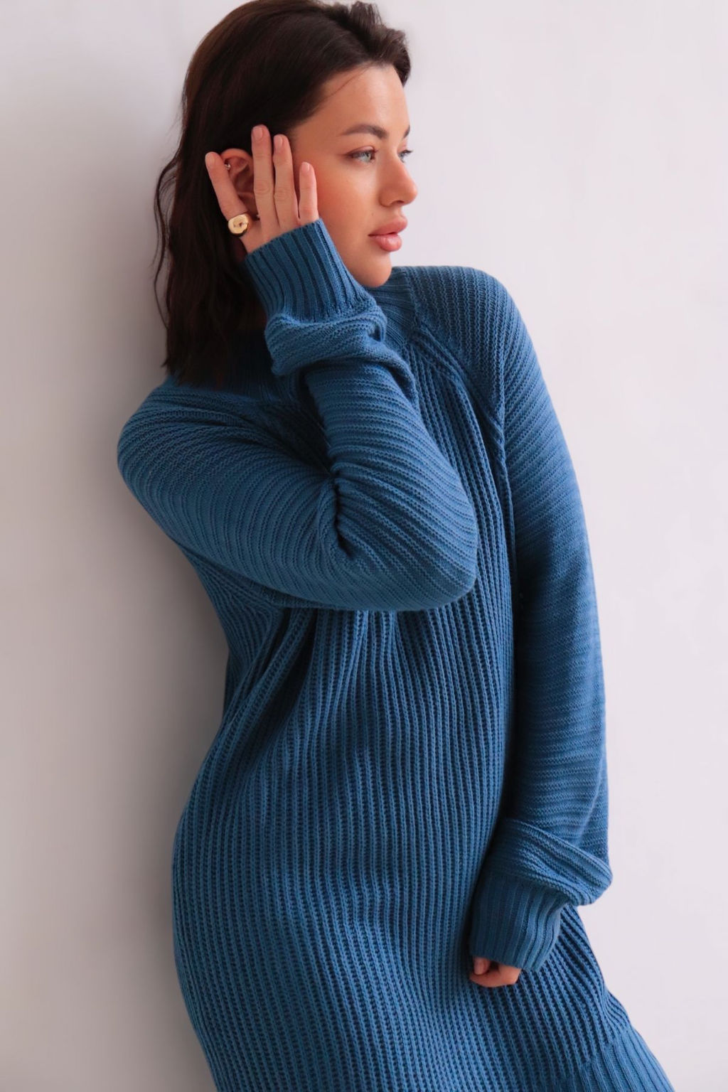 Martichelli Платье вязаное в цвете морской волны  фото 9