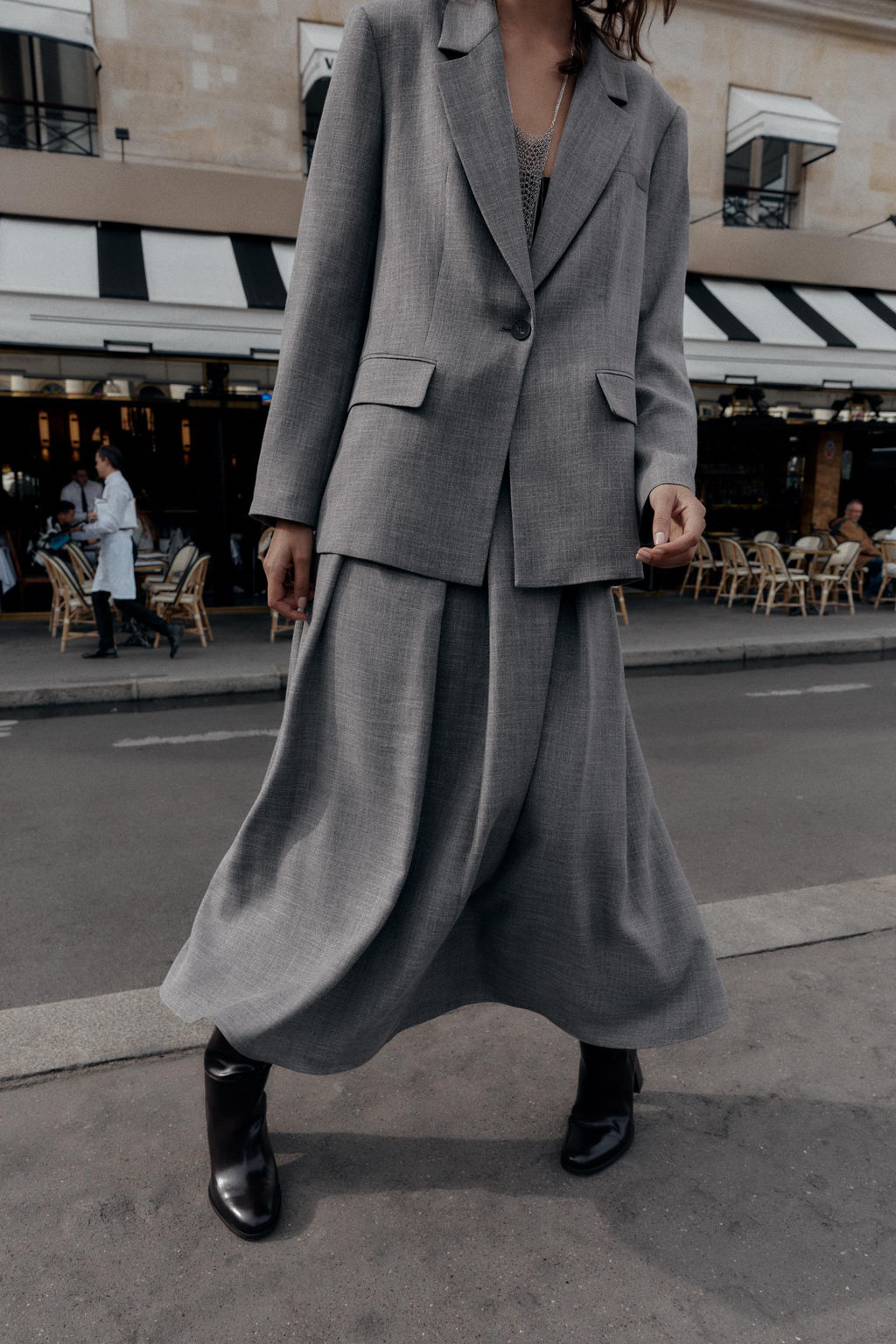 HERRINGBONE BLAZER WITH SHOULDER PADS - Zara фото 5