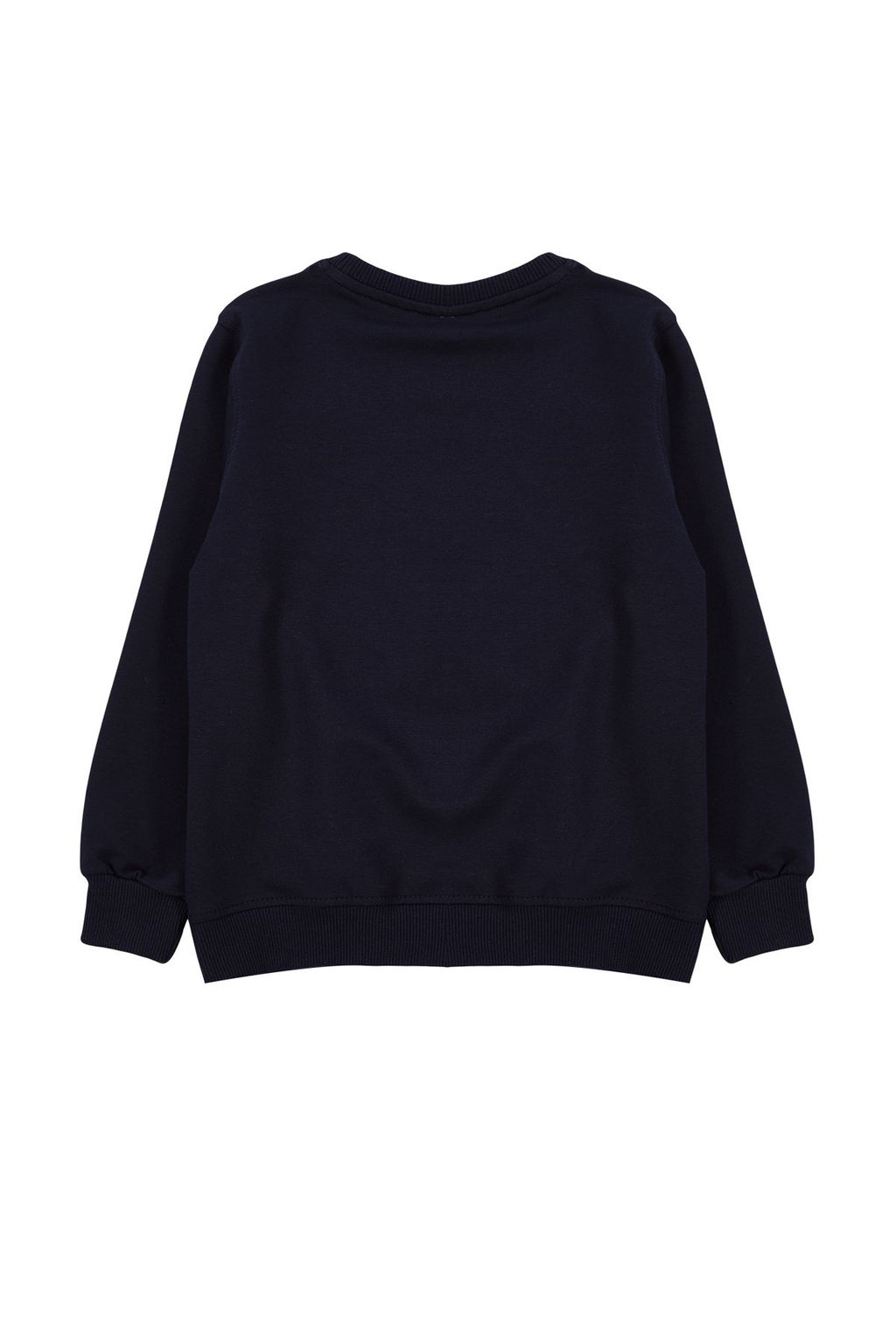 Lacivert Erkek Cocuk Mevsimlik-Ince Ay?c?k Desenli Orme Sweatshirt TKDAW25SW00007