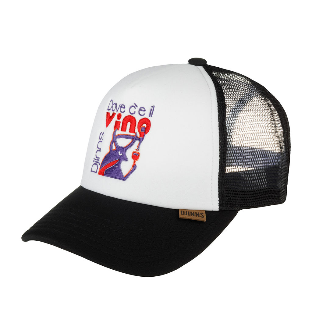 Бейсболка DJINNS арт. HFT Food Vino (черный / белый)