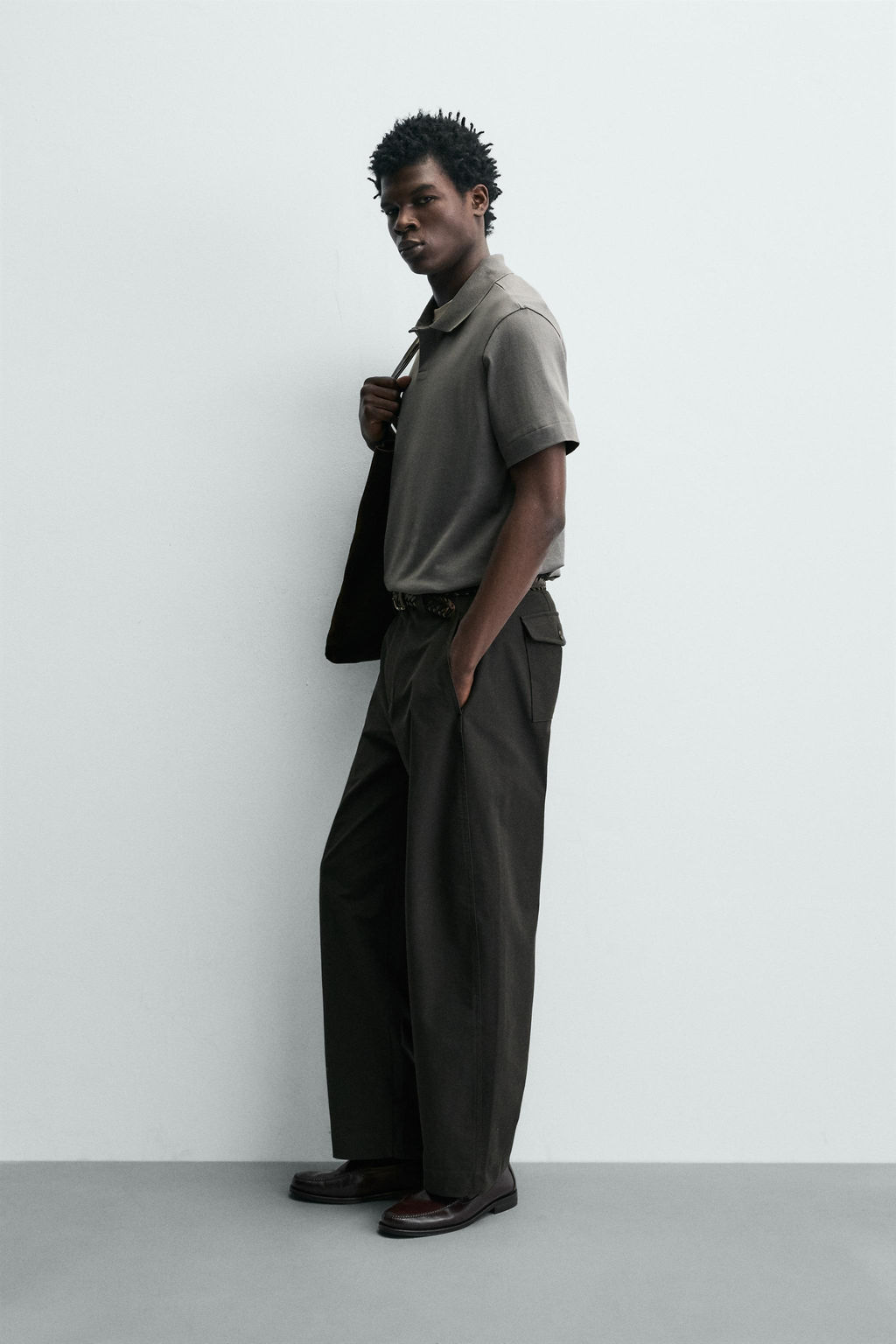 POLO REGULAR FIT / Gris - Zara фото 4