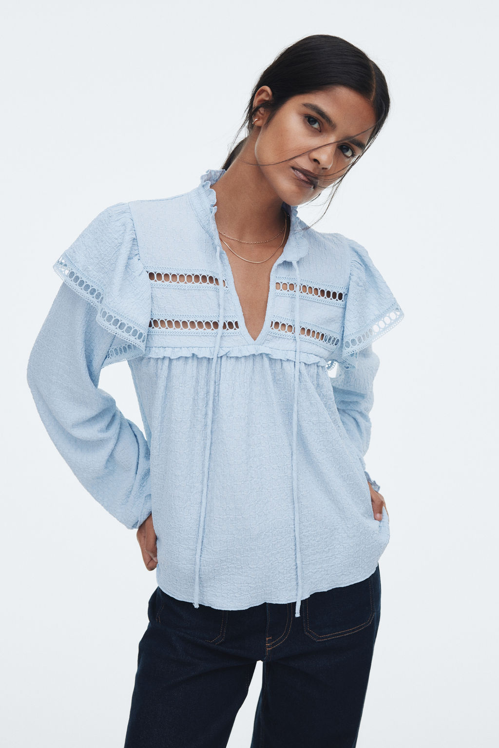 Blusa en punto texturizado - H&m фото 2