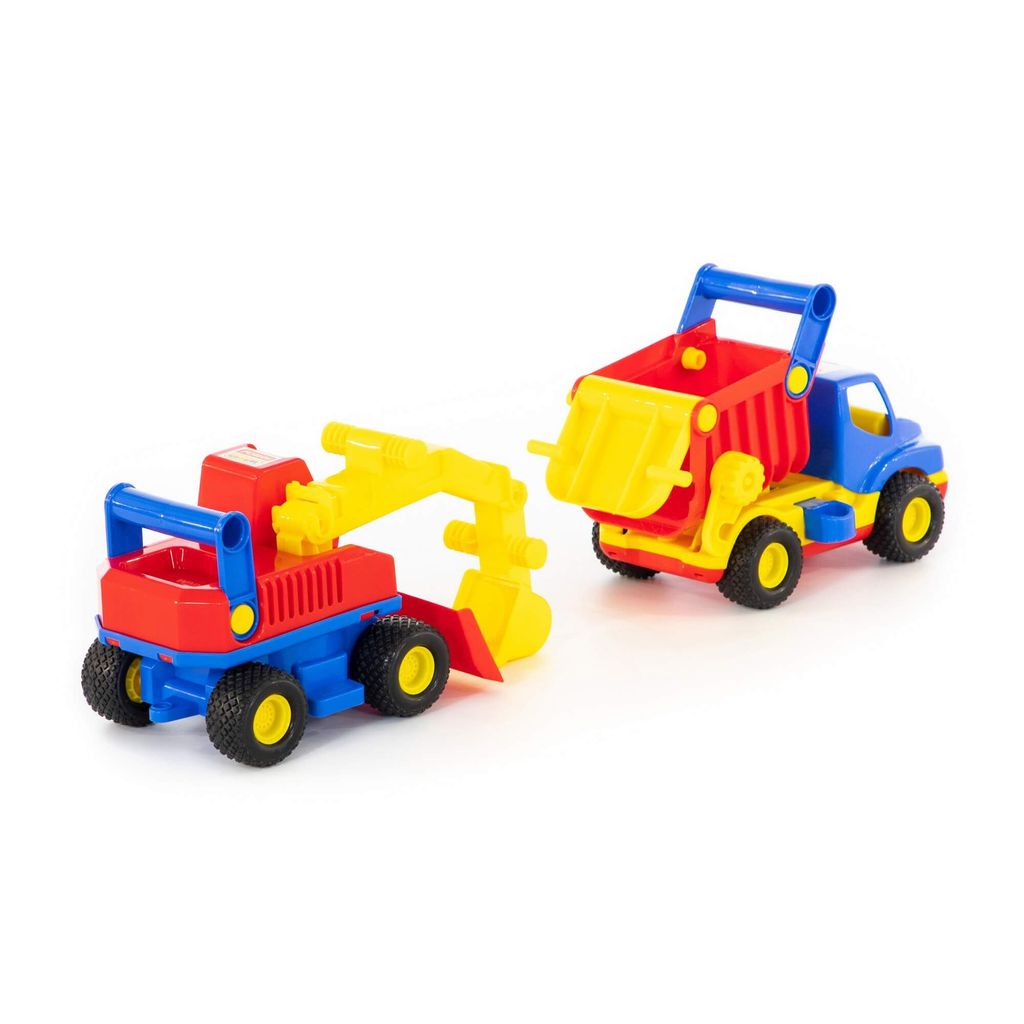 КонсТрак, автомобиль-самосвал + КонсТрак, экскаватор колёсный (в коробке) - Полесье фото 4