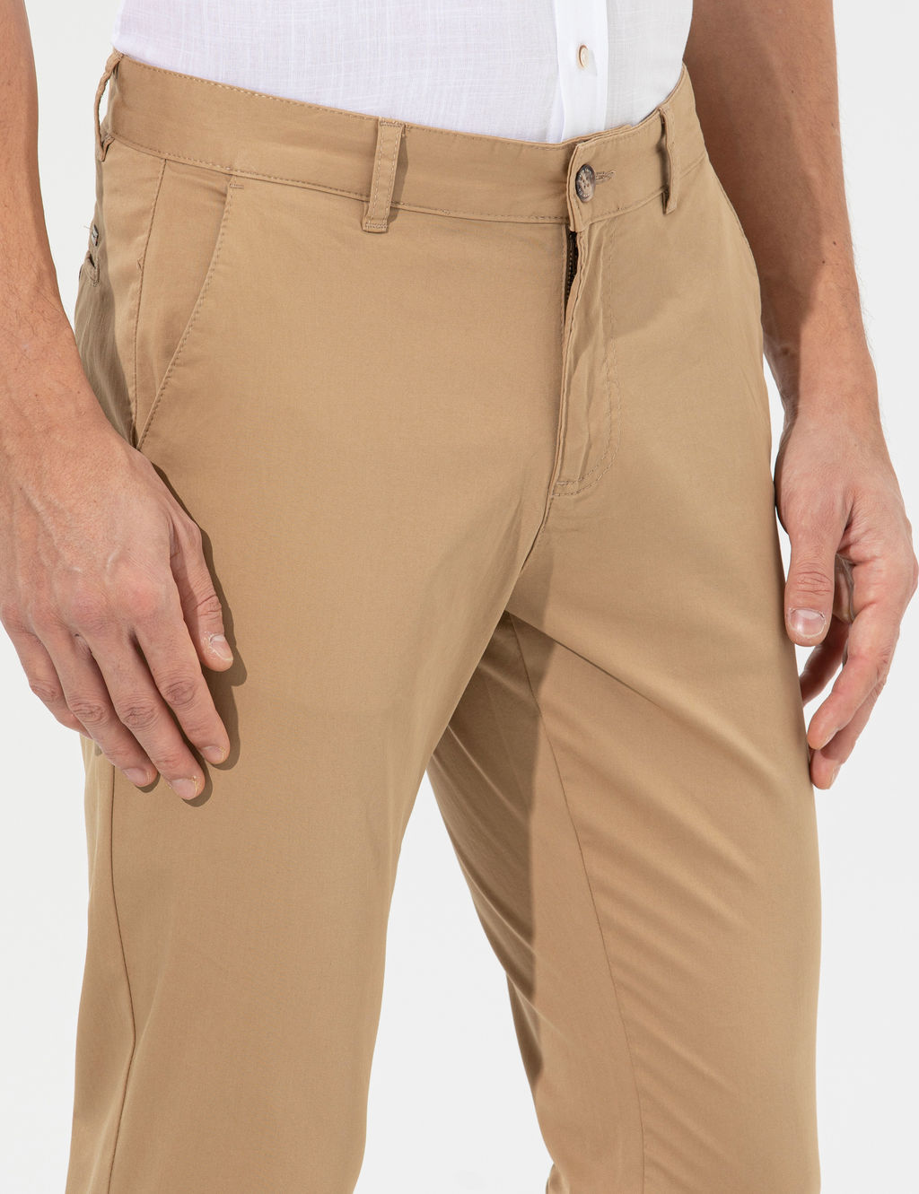 Camel Slim Fit Basic Chino Pantolon
