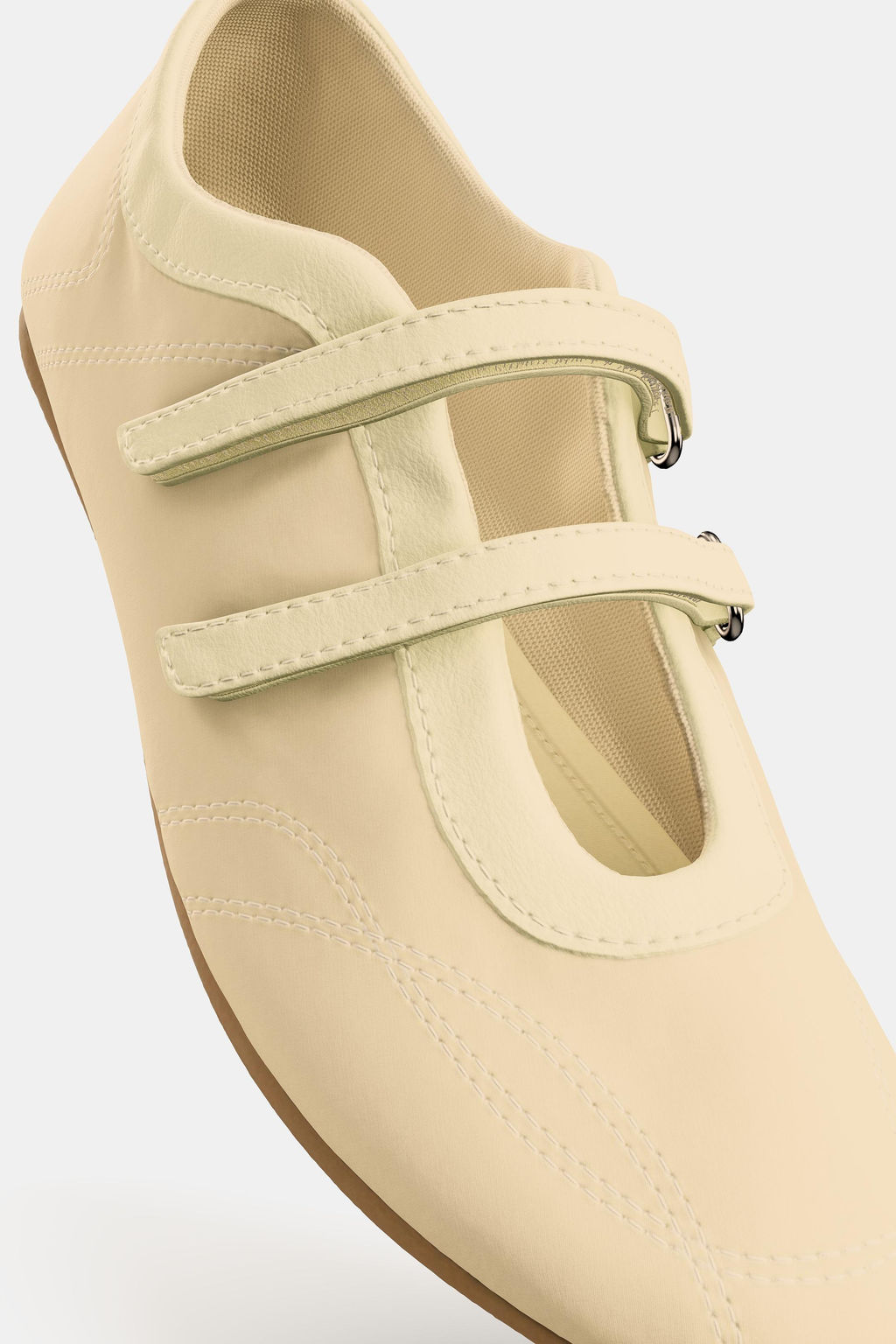SATIN-EFFECT TOPSTITCHED BALLET FLATS - Zara фото 16
