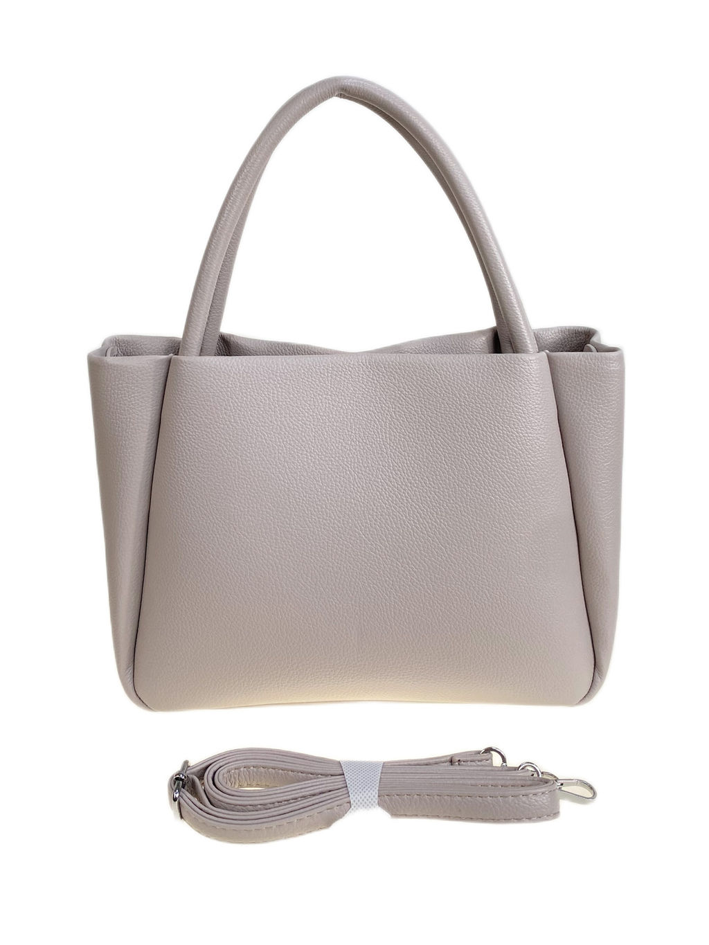 Женская сумка из искусственной кожи, цвет серо-белый - Greta фото 2