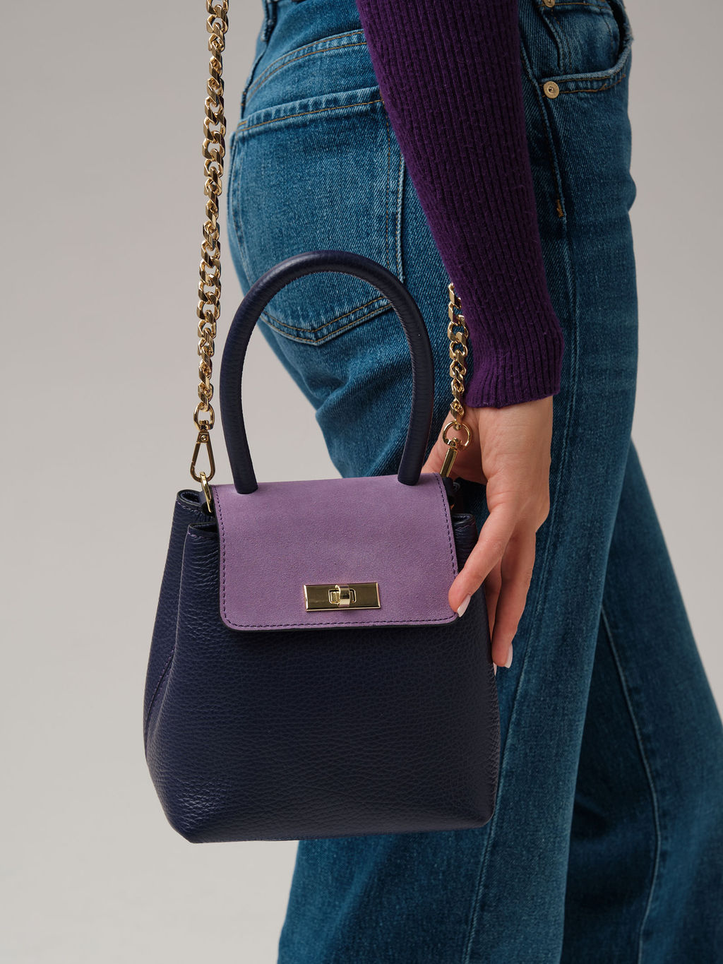 Сумка Deboro 30476 фиолетовый цветок