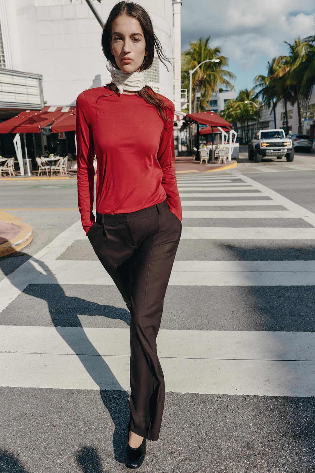 COTTON LONG SLEEVE T-SHIRT - Zara фото 9