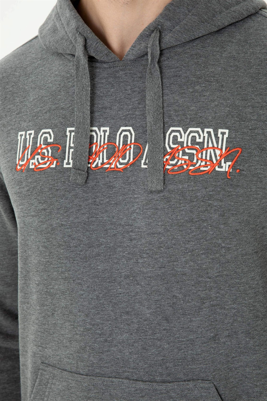 Мужской свитшот антрацитового меланжа - U.s. polo assn фото 6