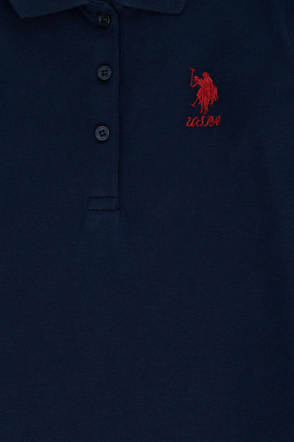 U. S. Polo Assn Базовый свитшот с воротником поло темно-синего цвета для девочек - U.s. polo assn фото 3