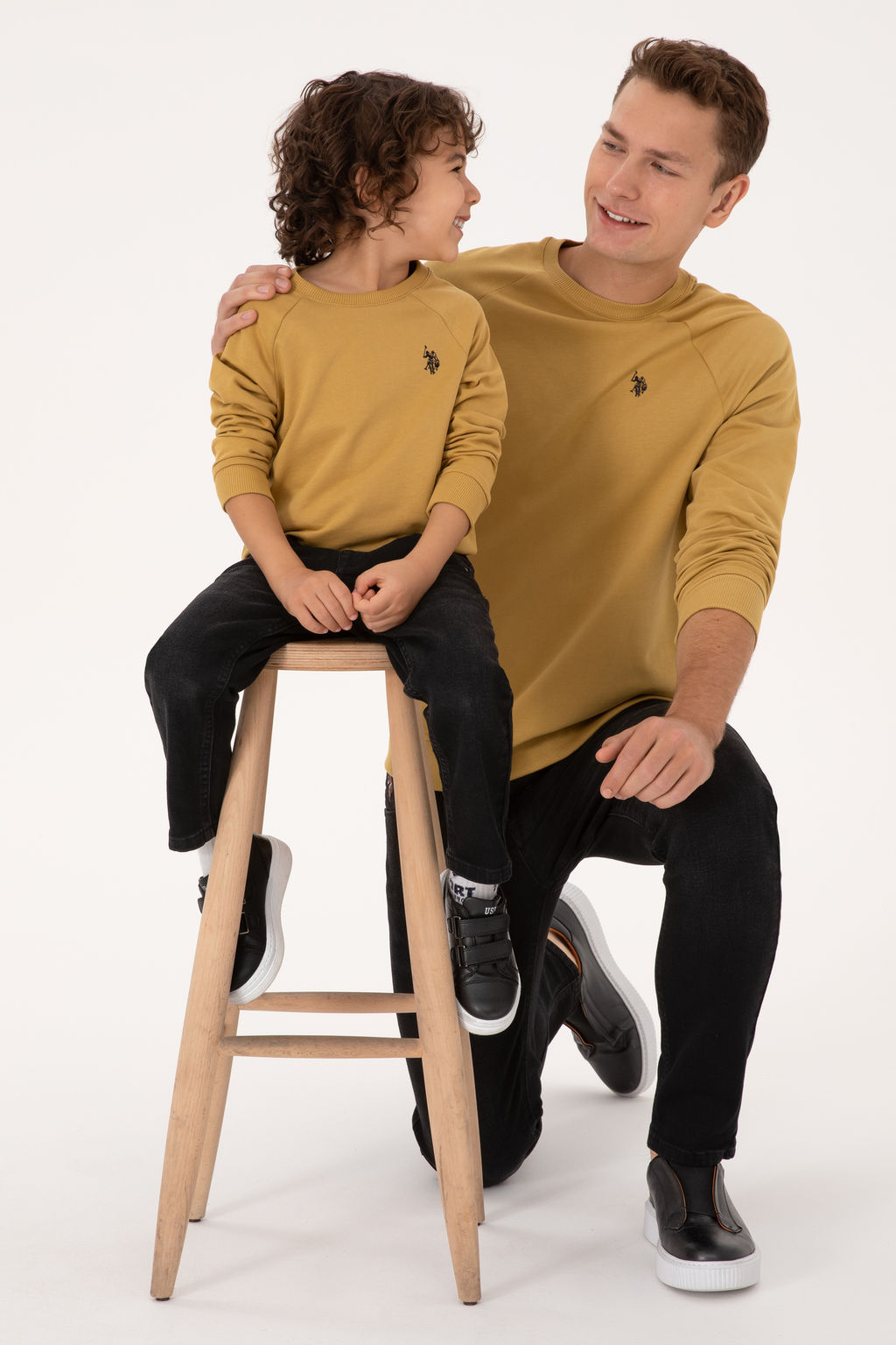 Erkek _ocuk Hardal Basic Sweatshirt Sepette S_rpriz _ndirim - U.s. polo assn фото 7