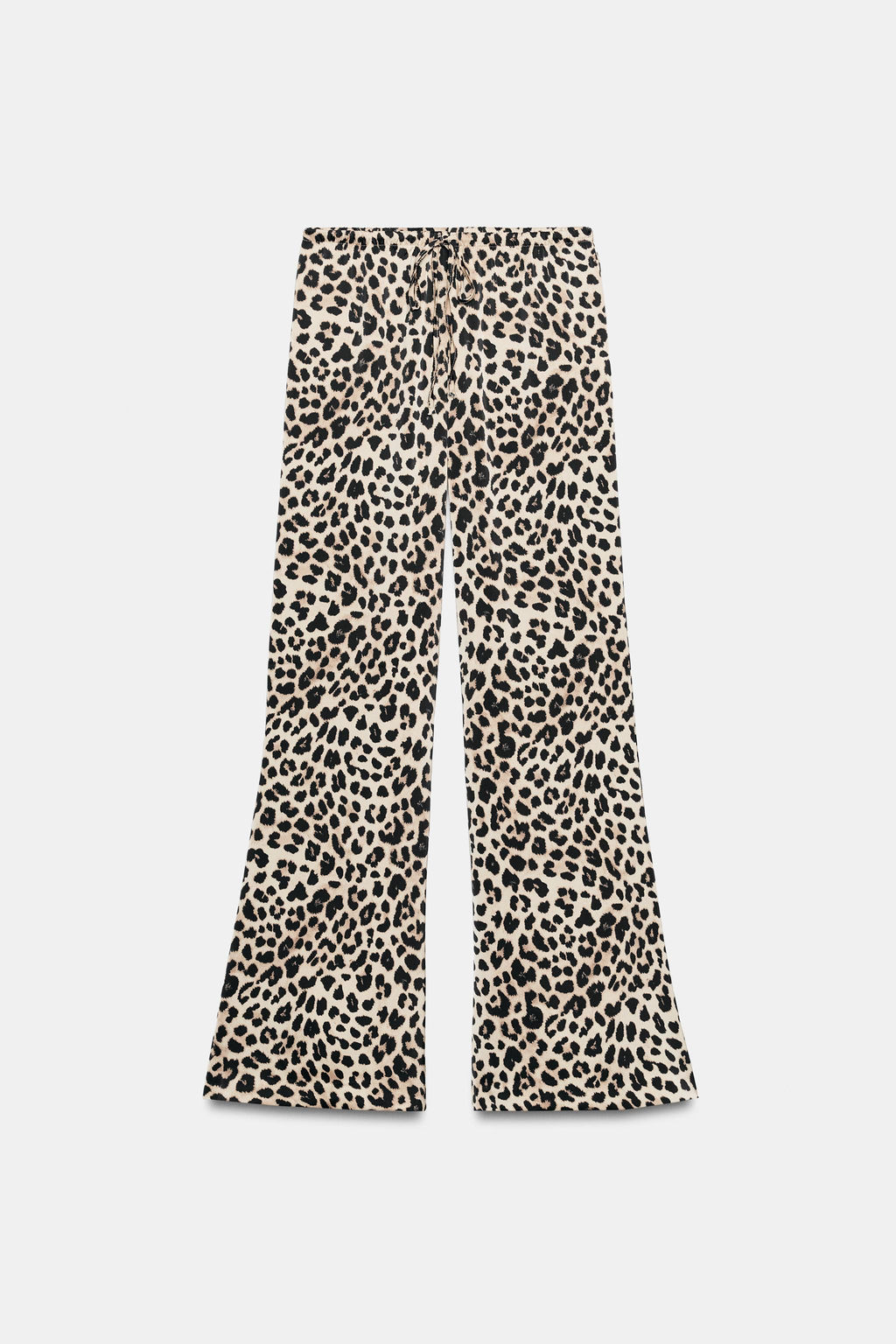 PANTAL?N SATINADO CORDONES ESTAMPADO ANIMAL / Leopardo - Zara фото 4