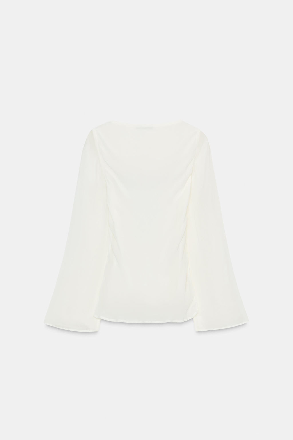 GEORGETTE SHIRT WITH LACE AND BOW - Zara фото 7