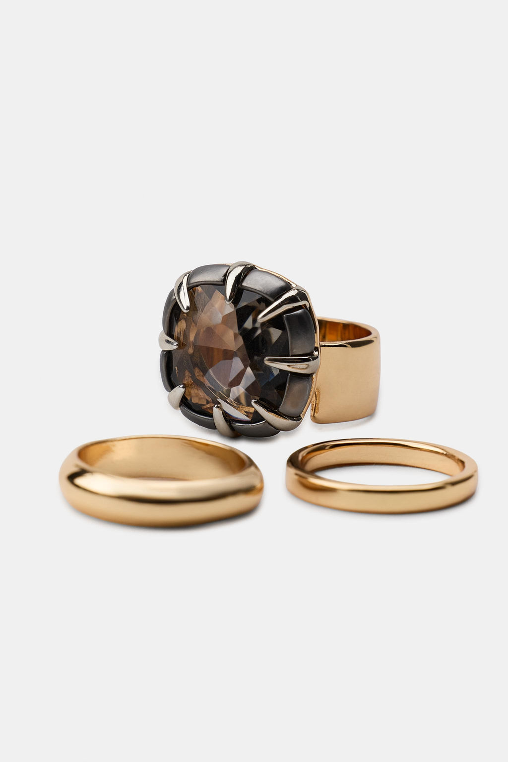 PACK 3 ANILLOS ALIANZA JOYA / Dorado - Zara фото 5