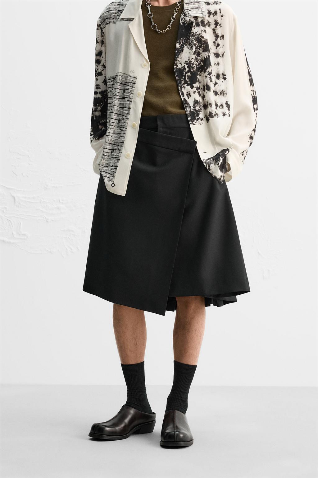 LIMITED EDITION WRAP PLEAT SKIRT - Zara фото 2