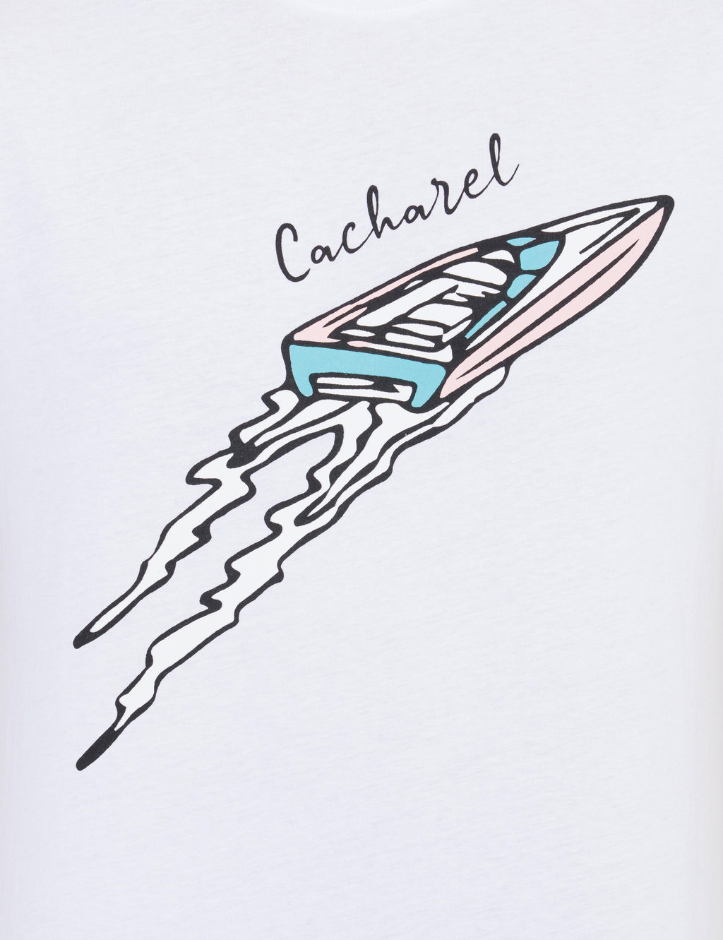 Белая футболка узкого кроя с круглым вырезом