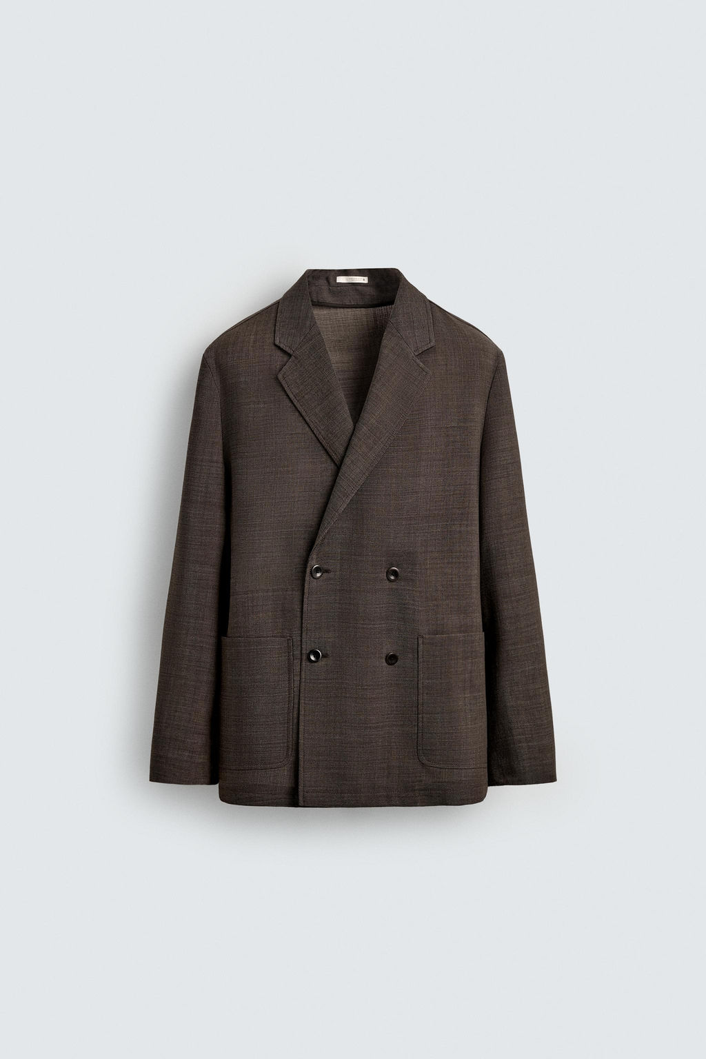 BLAZER CRUZADA TRAJE ESTRUCTURA 100% LANA / Marr?n - Zara фото 7