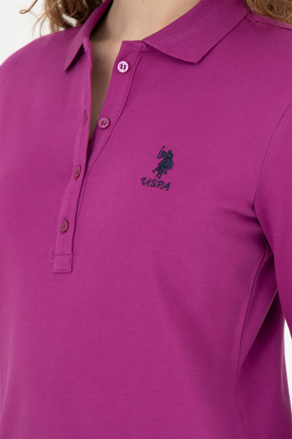 Женский фиолетовый базовый свитшот - U.s. polo assn фото 7