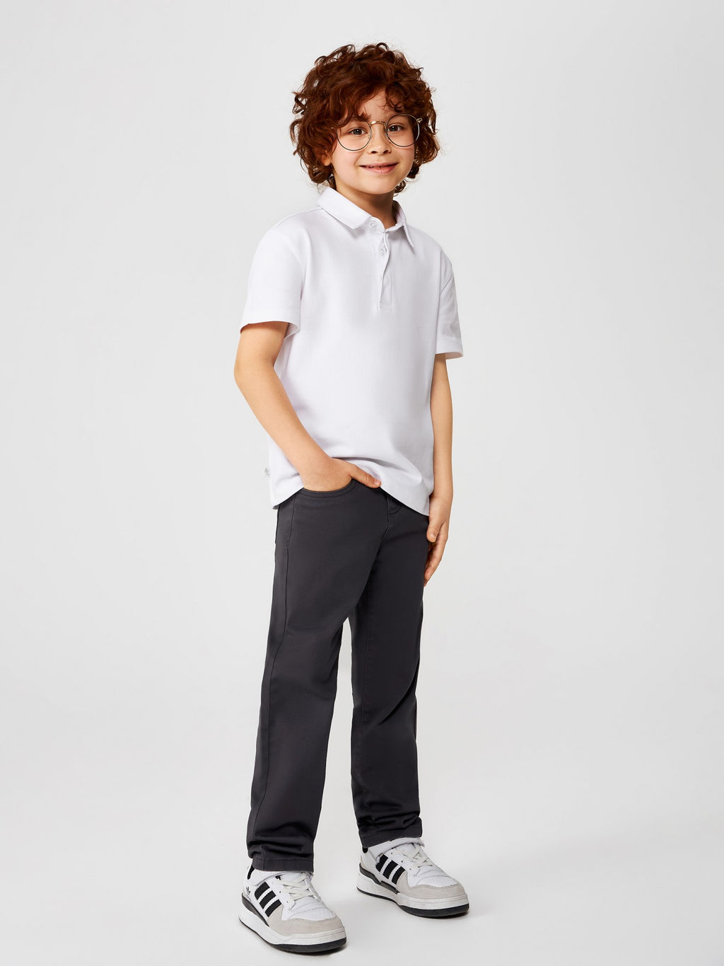 ACOOLA / Сорочка-поло верхняя для мальчиков Rian белый  фото 3